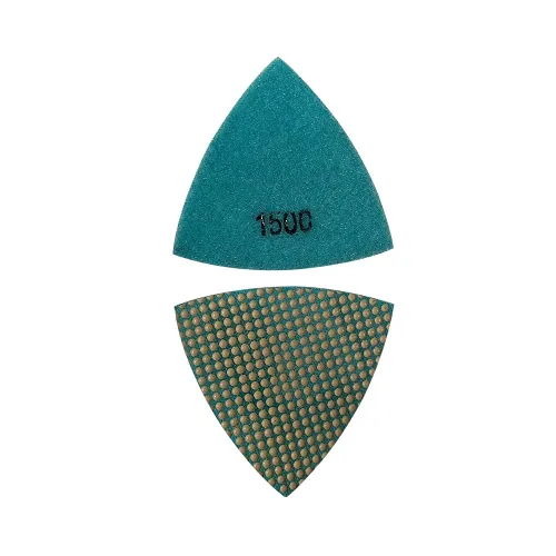 Miniatura 2 de Almohadillas triangulares de pulido de diamante de 3 pulgadas para multiherramientas oscilantes, altura de segmento de 0.118 in, incrustado