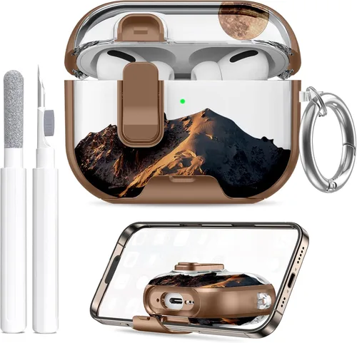 Miniatura 10 de Funda compatible con Airpods Pro 3 (2025) con soporte para teléfono y kit de limpieza, bonito clip de silicona suave para Apple AirPods Pro de 3ª