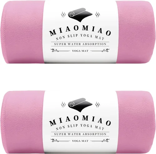 Miniatura 13 de MIAOMIAO Juego de toallas antideslizantes para yoga caliente, microfibra súper absorbente, 24.5 x 72 pulgadas, diseño antideslizante, sin lesiones