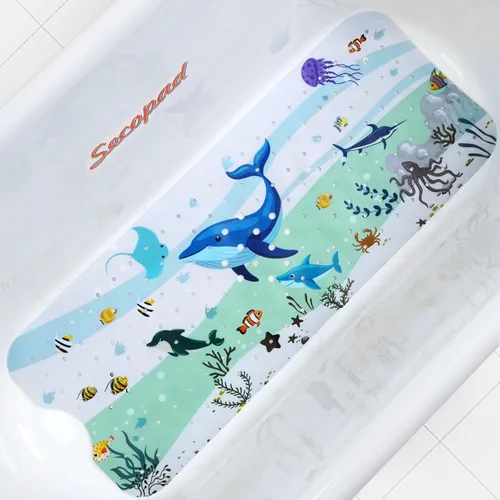 Miniatura 12 de Secopad Alfombra de Baño para Bañera Antideslizante, Lavable a Máquina, Alfombra Antideslizante de Ducha para Bañera de Bebé con Dibujos Animados