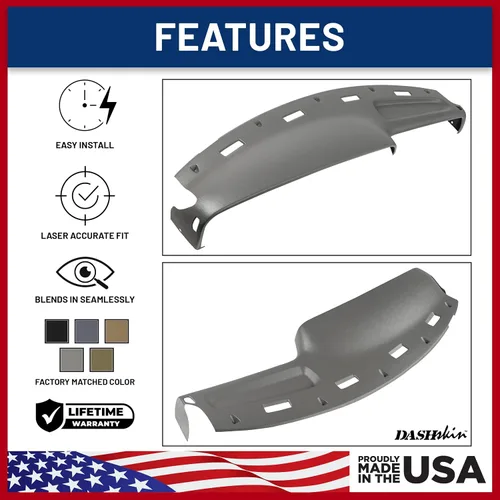Miniatura 5 de DashSkin Cubierta moldeada para salpicadero compatible con Dodge Ram 1500 2500 y 3500 94-97 en cuarzo mediano, fabricada en los Estados Unidos