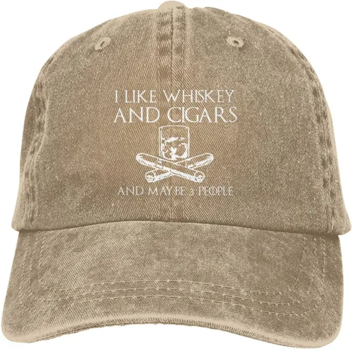 Miniatura 7 de Funny Hat I Like Whiskey and Cigars and Maybe 3 People Hat for Men Baseball Caps Adjustable Caps
