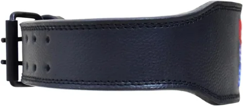 Miniatura 4 de Cinturón de elevación de cuero suave de vaca superior de alta calidad, grosor de 0.276 in, hebilla de acero inoxidable de dos puntas, hilo