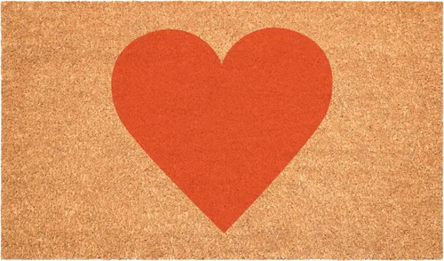 Calloway Mills - Felpudo Madison Heart (Naranja, 24 x 36 pulgadas)