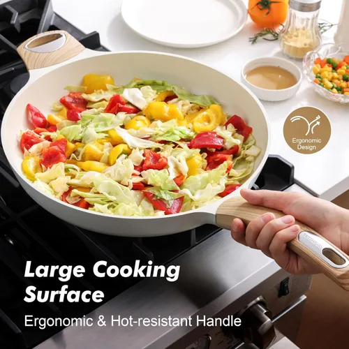 Miniatura 3 de Sartén de Cerámica Antiadherente de SENSARTE, Sartén de Saltear y Freír de 12.5 Pulgadas con Mango Ergonómico, Sartén Grande de Cocina de Chef