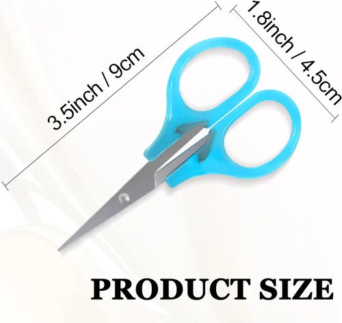 Miniatura 2 de 10 piezas tijeras pequeñas para todo propósito, tijeras mini de detalle para manualidades de acero inoxidable afiladas con cubierta protectora