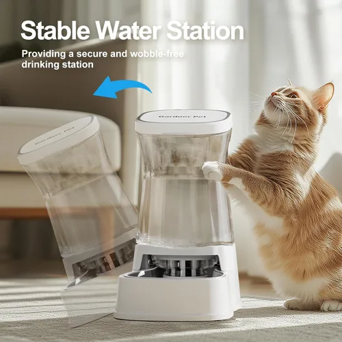 Miniatura 5 de Dispensador automático de agua por gravedad para perros, dispensador de tazón de agua de acero inoxidable de 1 galón, dispensador de fuente de agua