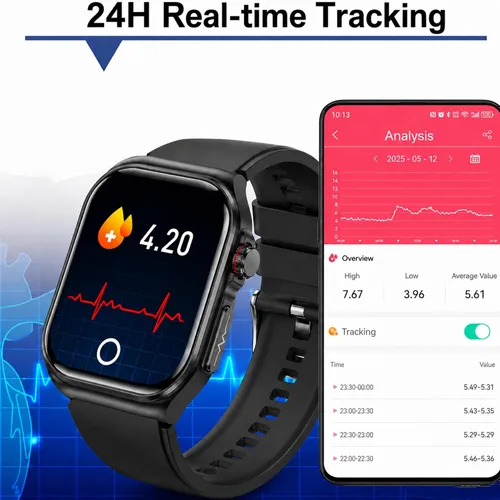 Miniatura 3 de Reloj inteligente para adultos y personas mayores, pantalla grande de 1.87 pulgadas fácil de leer, llamadas Bluetooth, frecuencia cardíaca y SpO2