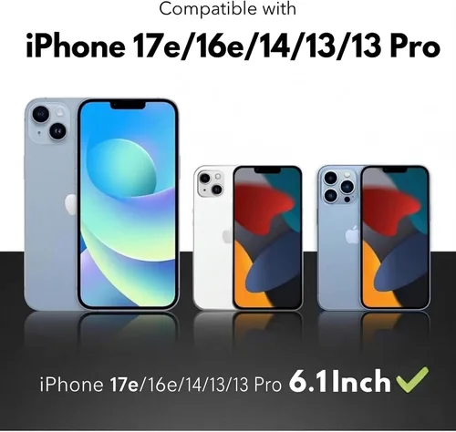 Miniatura 2 de ZAGG Glass Elite - Protector de pantalla para iPhone 17e, iPhone 14/16e/13/13 Pro, vidrio templado 5 veces más fuerte, resistente a arañazos