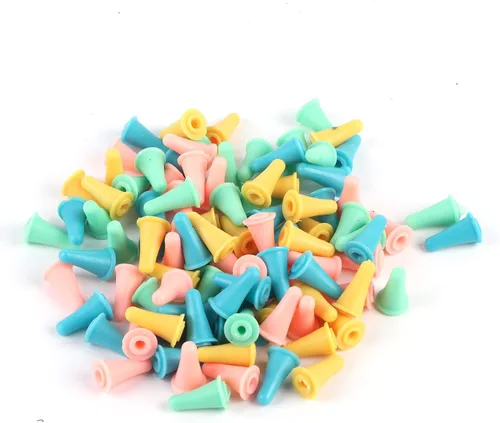 100 protectores de agujas coloridos, protectores de punto de tejer con agujeros grandes, protectores de puntos, tapones de punta de aguja para