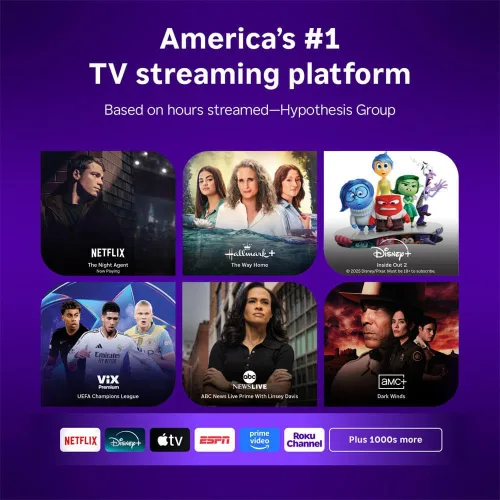 Miniatura 4 de Roku Select Series Smart TV 4K UHD de 50 pulgadas, HDR, audio Dolby, compatible con Alexa, control remoto de voz, modo Bluetooth, con cable HDMI