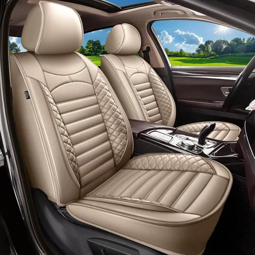 Miniatura 26 de Fundas de asiento de auto para Ford Fusion 2010-2020: juego completo de fundas protectoras de asiento impermeables de piel sintética compatible