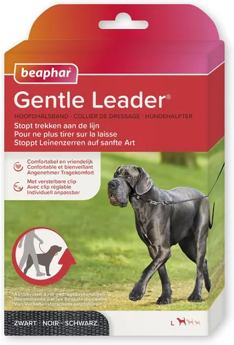 Beaphar Gentle Leader L - Collar para cabeza de perro, 1 pieza, tela, entrenamiento amable y eficaz, sin tirones ni asfixia, razas grandes, color