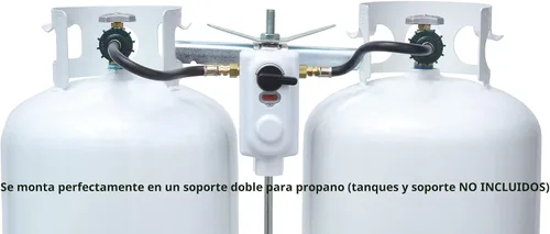 Miniatura 10 de Flame King (KT12ACR-2a) Regulador de gas propano LP de dos etapas con recambio automático con dos pigtails de 12 pulgadas para vehículos
