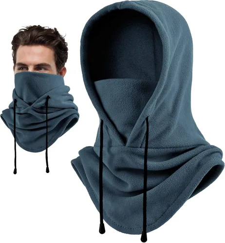 Miniatura 10 de Joyoldelf Máscara de esquí para hombres y mujeres, pasamontañas, máscara facial completa de invierno, máscara deportiva transpirable