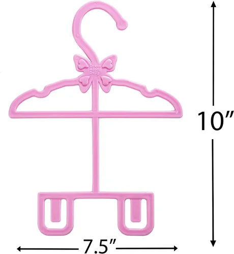 Miniatura 3 de Dress Along Dolly Perchas de ropa para muñecas de 18 pulgadas, paquete de 12 unidades, compatible con American Girl, diseño único que sostiene tu