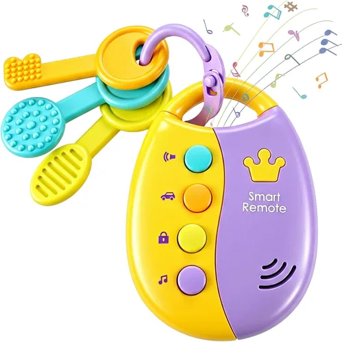 Miniatura 8 de Skylety Juguete musical inteligente remoto de la llave del coche con sonido y luces Juguetes musicales divertidos y educativos para el juego de Azul