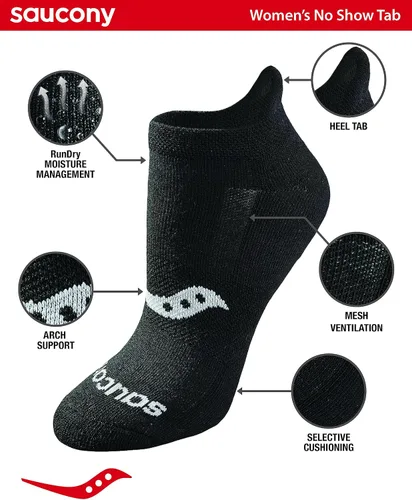 Miniatura 2 de Saucony 816 pares de calcetines deportivos con lengüeta en el talón para mujer, disponibles en tallas S, M, L