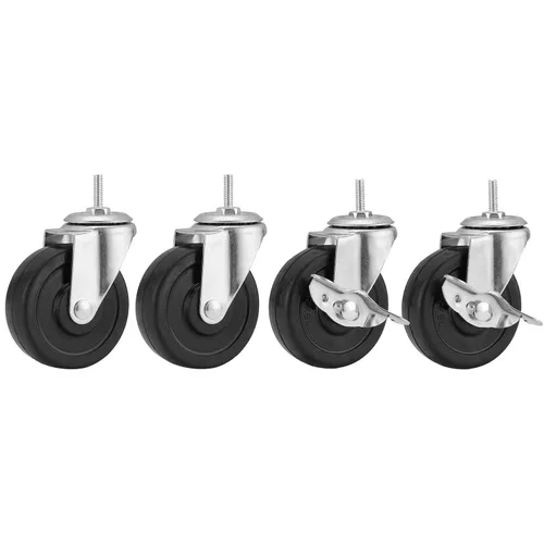 Miniatura 2 de Ruedas de estante de alambre de 3 pulgadas, ruedas, ruedas para estanterías de alambre con vástago roscado de 1/4" 5/16" 3/8" m8 m10 incluido en un