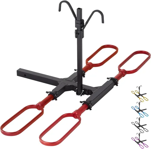 Miniatura 11 de Portabicicletas para enganche de remolque para automóvil, para 2 bicicletas, soporte para bicicleta eléctrica con enganche de montaje, para 2