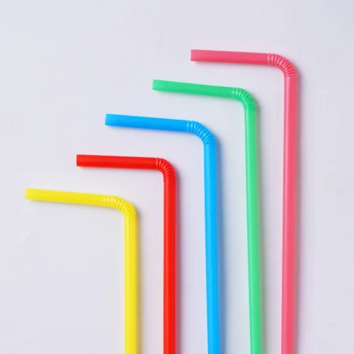 Miniatura 3 de 500 popotes flexibles de plástico desechables de colores (0.23 pulgadas de diámetro y 7.7 pulgadas de largo)