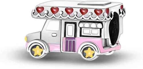 Miniatura 120 de MULA - Dijes de plata de ley 925 para pulseras y collares, colgantes de letras para la familia, cuentas de viaje en avión, dijes de árbol