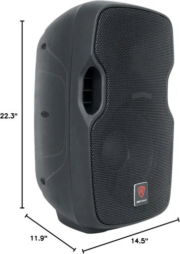 Miniatura 10 de Rockville BPA10 - Altavoz PA DJ Amplificado de 10 pulgadas y 400 W Pico con Bluetooth, reproductor USB/SD, radio FM, entradas XLR/RCA/1/4"/Aux
