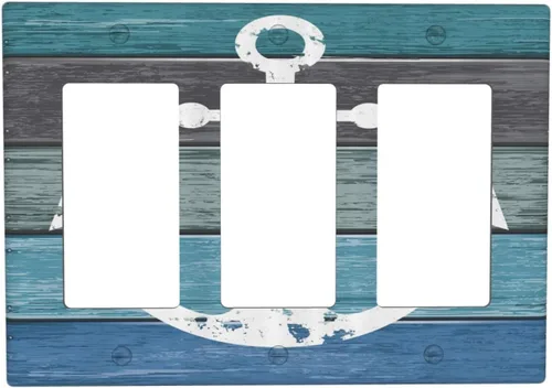 Miniatura 51 de Cubiertas decorativas para placa de interruptor, bandera estadounidense, receptáculo de 1 banda, placa de pared dúplex, cubierta de interruptor