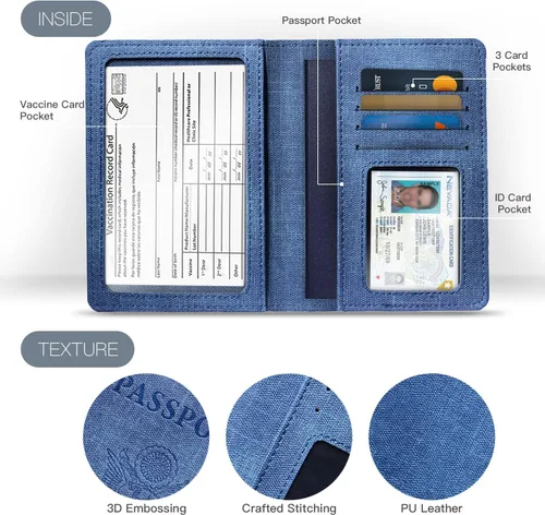 Miniatura 2 de Soporte para pasaporte de vacunación, Verde, 1 paquete
