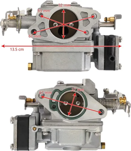 Miniatura 8 de Carburador para motores fueraborda Tohatsu/Nissan 9.9HP 15HP 18HP 2 tiempos, barco Modelo de motor M9.9D2 M15D2 M18E2, parte