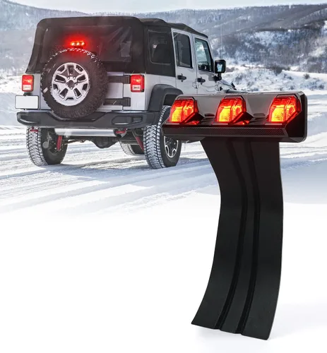 Miniatura 9 de Xprite Tercera luz de freno LED con lente ahumada de alto montaje y tercera luz trasera compatible con Jeep Wrangler JK 2007-2018 Lente ahumada