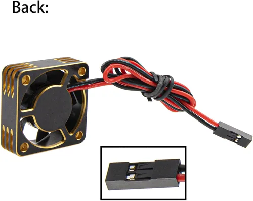 Miniatura 4 de ShareGoo Motor sin escobillas de aleación ESC Ventilador de refrigeración disipador de calor 28000RPM 1.181x1.181 in JST Plug para 1/8 1/10 1/12 RC