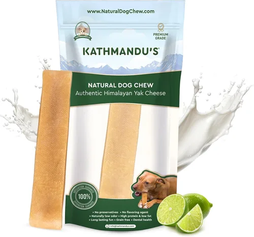 Miniatura 15 de Queso auténtico del Himalaya de yak para perros - Pequeño (Paquete de 10) - Procedencia de las estribaciones prístinas del Himalaya, sin cuero