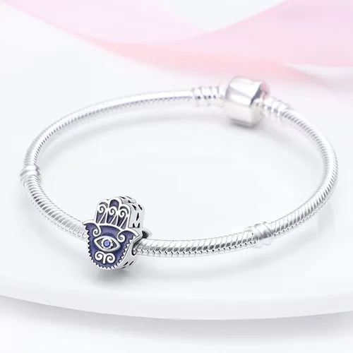 Miniatura 4 de Parmuz 925 Sterling Silver Charm for Bracelets Dog Evil Eye Travel Love Mom Dangle Charms for European Bracelets Necklace Pendant Beads Jewelry Gift