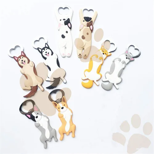 Miniatura 6 de Abrebotellas de forma de perro Shiba Inu animal, Abrebotellas de cerveza imán de refrigerador, abrebotellas de regalo de suministros de cocina Shiba