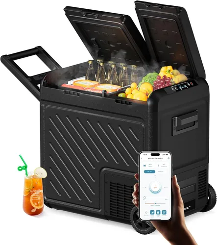 Miniatura 10 de WOLFBOX Refrigerador de coche de 12 V, refrigerador de coche de doble zona de 39 cuartos de galón, congelador portátil (-8 ℉ ~ 68 ℉) con 12/24 V CC