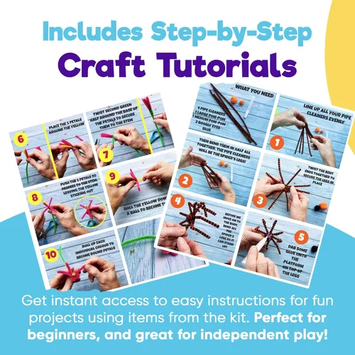 Miniatura 3 de Blue Squid Kits de manualidades de 1750+ piezas para niños, de 3 a 9 años. Regalos para niñas y niños. Artes y manualidades para niños. Kits