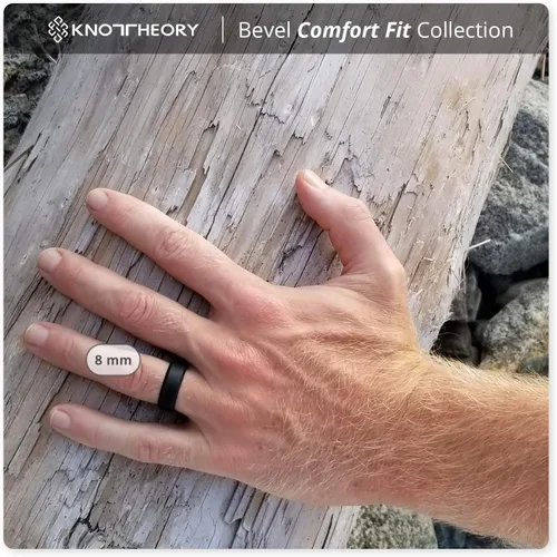 Miniatura 4 de Knot Theory - Anillo de boda de silicón para hombres y mujeres Anillos de goma finos de calidad superior con gran estilo, comodidad son ideales
