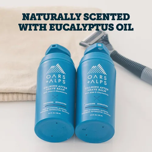 Miniatura 7 de Oars + Alps Bálsamo y loción calmante para después del afeitado para hombres, dermatológicamente probado e infundido con aloe y manzanilla, apto
