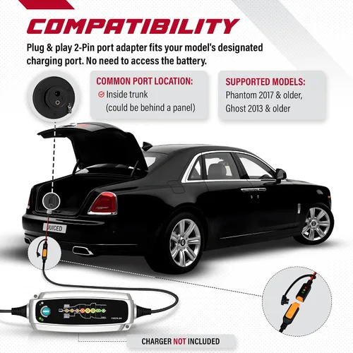 Miniatura 3 de Adaptador JMR para Rolls Royce Ghost Phantom compatible con CTEK (puerto de 2 pines, con indicador) Compatible with CTEK, Ghost Phantom