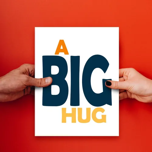 Miniatura 4 de Tarjetas de felicitación y sobres grandes para el día de San Valentín "A Big Hug" – 8.5 x 11 pulgadas, tarjeta de San Valentín de tamaño grande