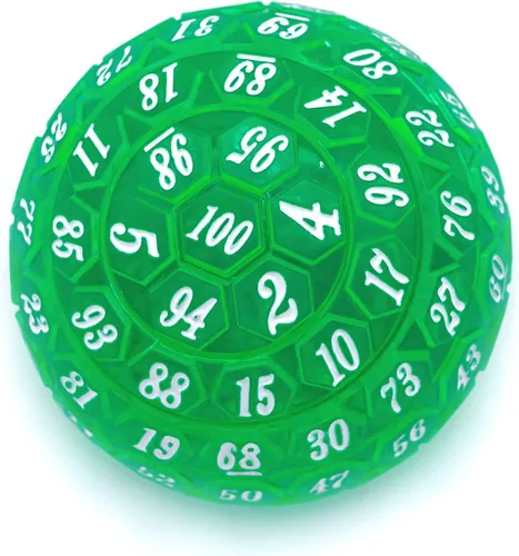 Miniatura 7 de Dados poliédricos de 100 caras, dados de juego individuales D100, cubo de 100 lados con bolsa negra, dado D100 de 1.890 in