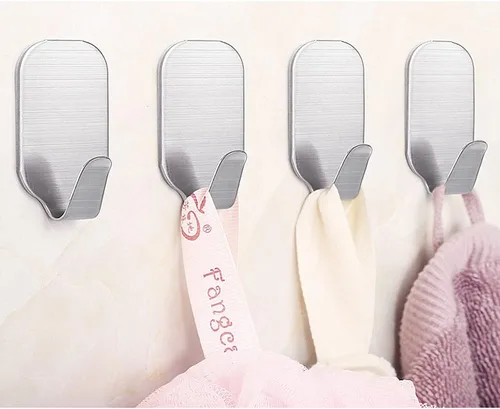 Miniatura 3 de Ganchos autoadhesivos pequeños para colgar ganchos de pared resistentes Paquete de 10 ganchos adhesivos de pared