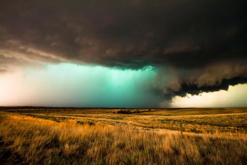 Storm Photography Print (Not Framed) Picture of Supercell Thunderstorm Over Open Prairie on Spring Day in Texas Weather Wall Art Nature Decor (8" x