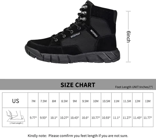 Miniatura 7 de FREE SOLDIER Waterproof Hiking Work Boots Men's Tactical Boots 6 Inches Lightweight Military Boots Breathable Desert Boots
