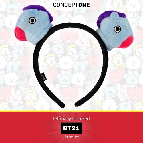 Miniatura 27 de Concept One BT21 LINE FRIENDS - Diadema bordada de felpa 3D para mujer, Chimmy