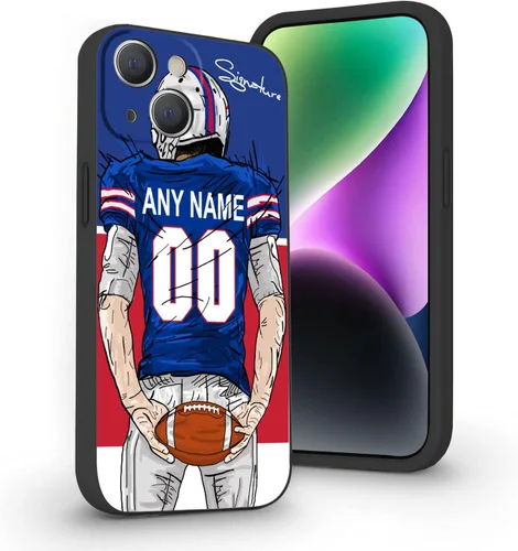 Miniatura 18 de Funda de fútbol personalizada con nombre y número para iPhone17 Air 16 15 Pro Max 14 13 Mini 12 11 Xs Max Xr SE3 8 7 6 Plus, silicona líquida