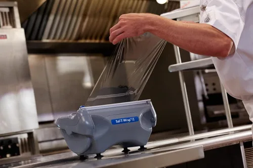 Miniatura 5 de Carlisle FoodService Products SW12 Saf-T-Wrap - Despachador de papel de aluminio/película para rollos de 12 pulgadas, color gris