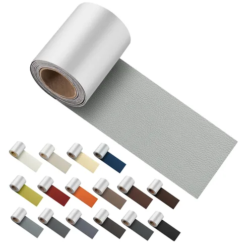 ILOFRI Cinta autoadhesiva de reparación de cuero de 3 x 60 pulgadas, kit de reparación de vinilo y cuero para sofás, muebles, asiento de automóvil,