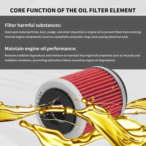 Miniatura 6 de AHL Filtro de aceite 143 3UH-E3440-00 compatible con Yamaha YJ125 Vino 125 2004-2009 YFM225 Moto-4 225 1986-1990 YFM250 Bruin 230 2005-2006 YFMM250